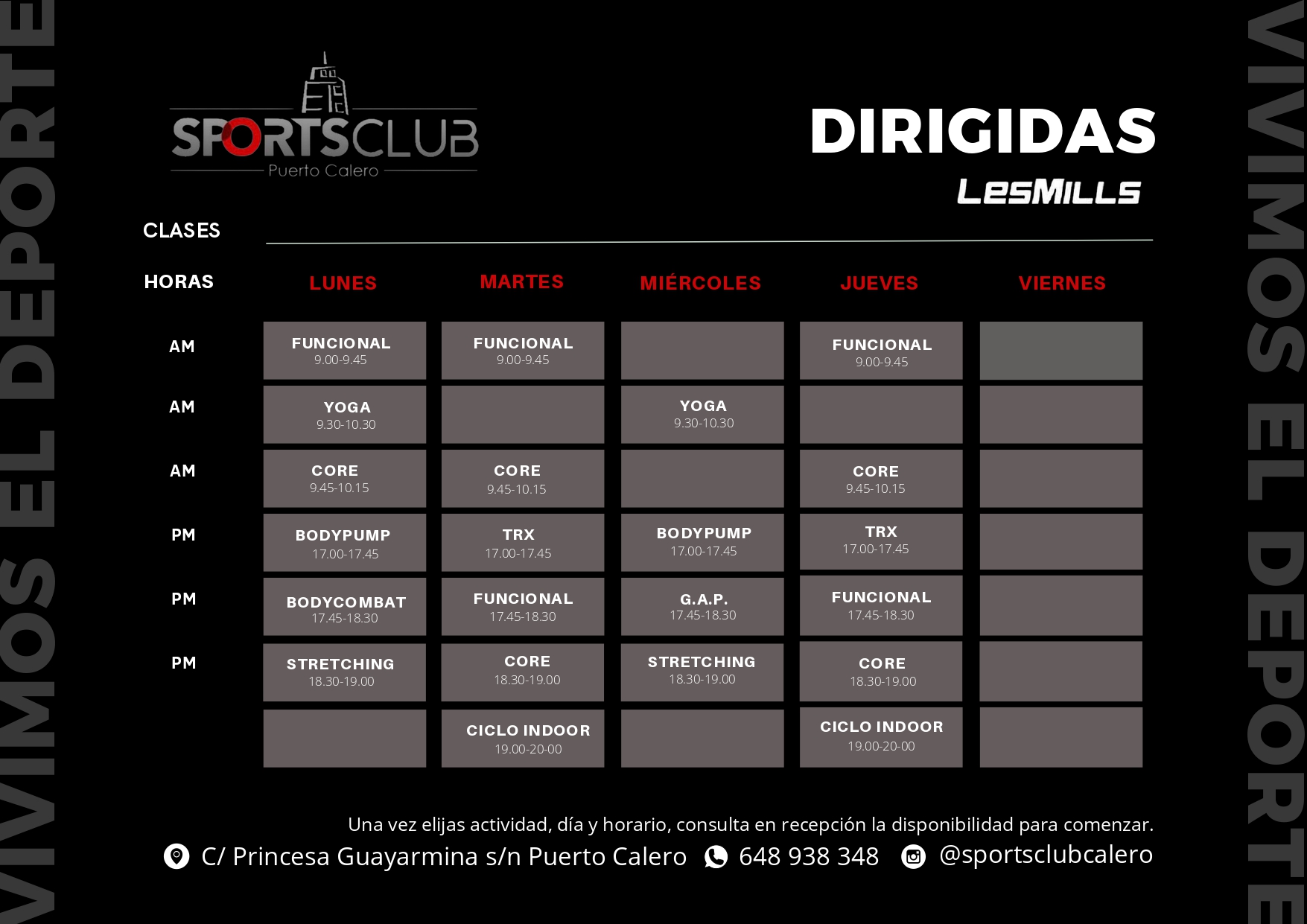 HORARIO DIRIGIDAS 